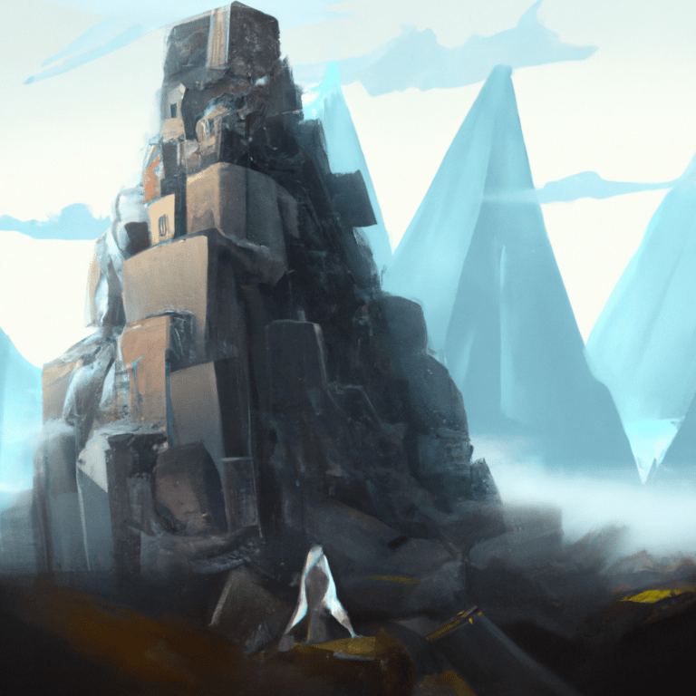 Imagem de capa do post Sonhar com montanha de pedra: o que significa? com um desenho digital