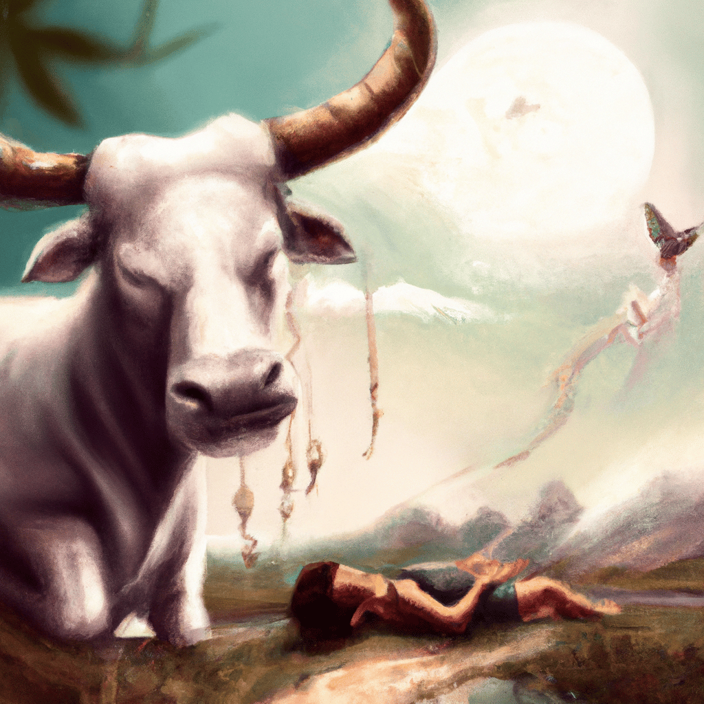 Imagem de capa do post Sonhar com Muito Boi Branco: Descubra o Que Significa! com um desenho digital