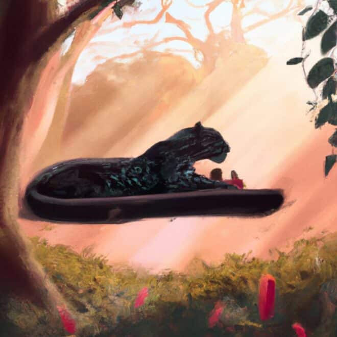 Imagem de capa do post Sonhar com Onça Preta Me Atacando: O Que Significa? com um desenho digital