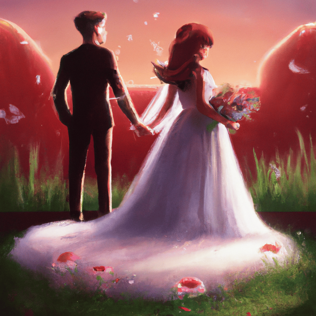 Imagem de capa do post "Descubra o que Significa Sonhar com Outra Pessoa Casando" com um desenho digital