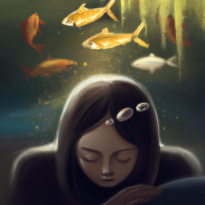 Imagem de capa do post Como interpretar o sonho de ver ovos de peixe? com um desenho digital