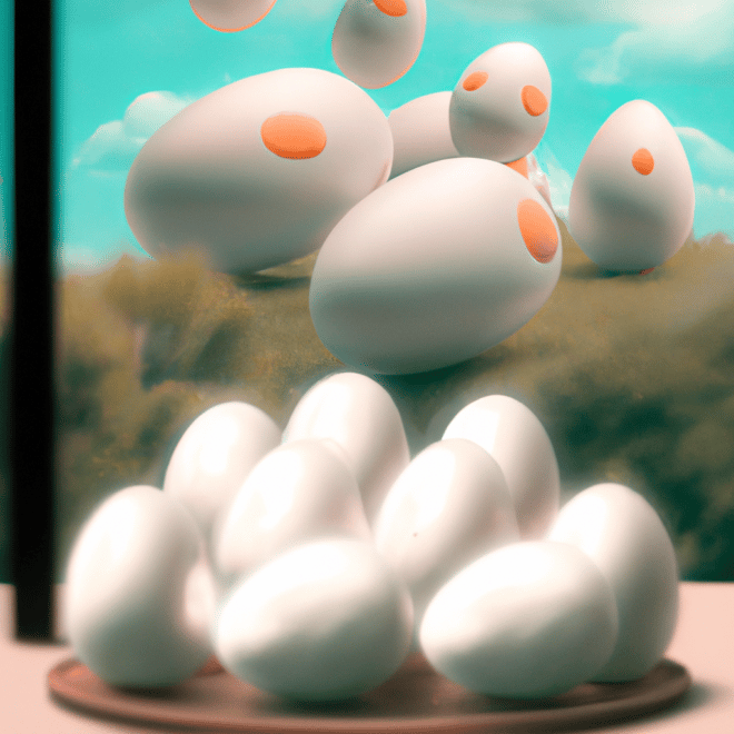Imagem de capa do post Quer descobrir o que significa sonhar com ovos brancos? com um desenho digital