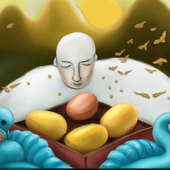 Imagem de capa do post Sonhos com ovos de pato: o que eles significam? com um desenho digital