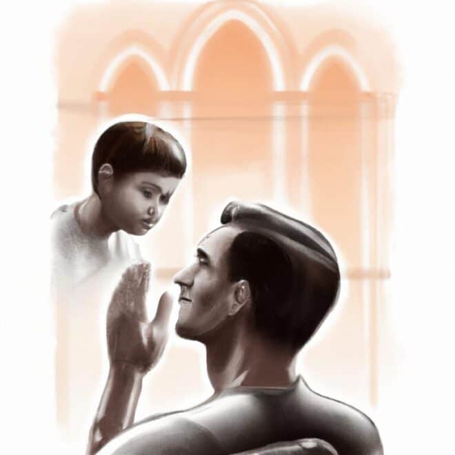 Imagem de capa do post Sonhar Com Padrinho De Batismo: O Que Significa? com um desenho digital