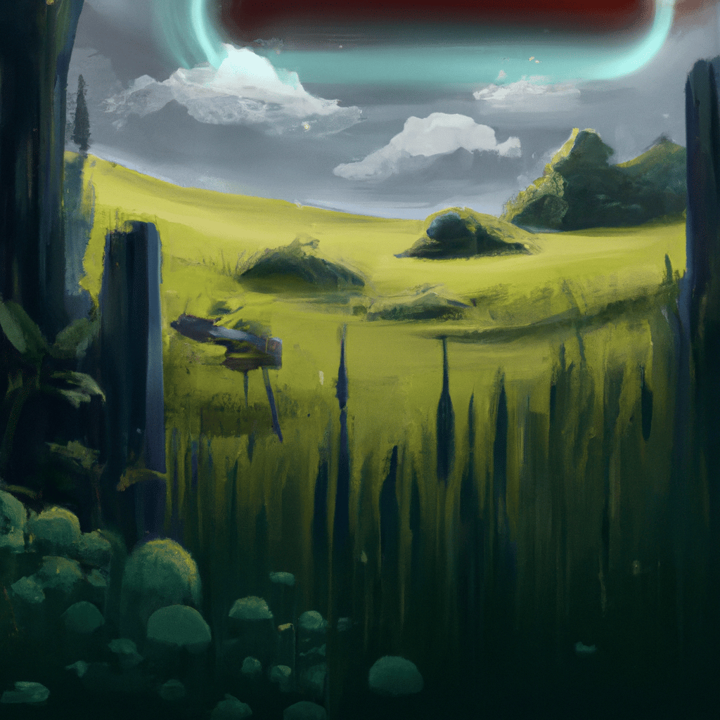 Imagem de capa do post "Sonhar com Paisagem Verde: Descubra seu Significado!" com um desenho digital