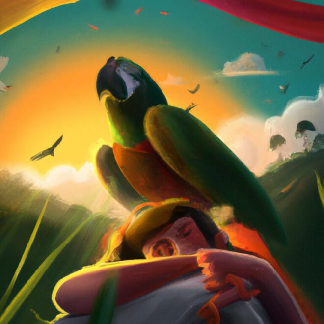 Imagem de capa do post Decifrando o Que Significa Sonhar Com Papagaio Livro Dos Sonhos com um desenho digital