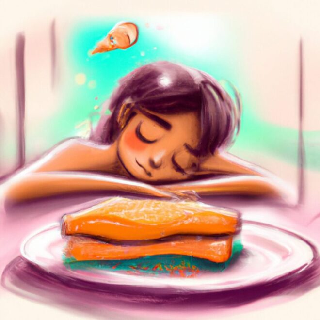 Imagem de capa do post "Por Que Você Pode Sonhar Com Pastel Frito?" com um desenho digital