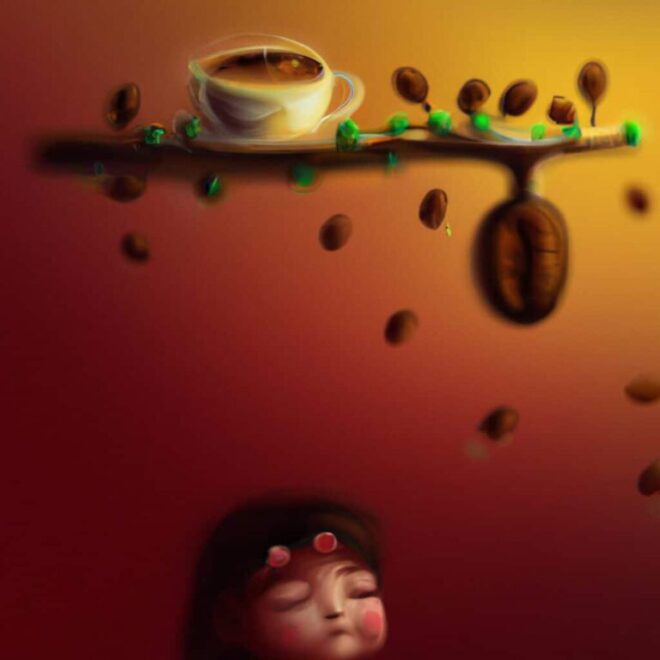 Imagem de capa do post 5 Razões para interpretar o sonho em que você tem um pé de café com um desenho digital
