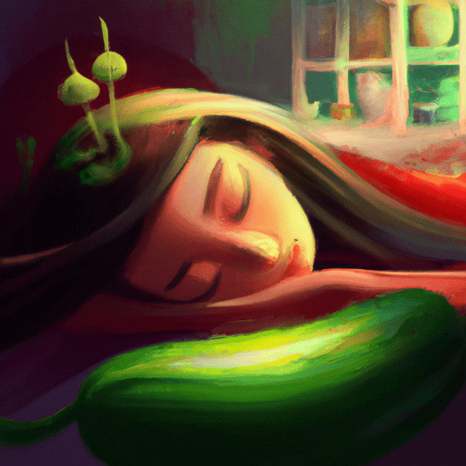 Imagem de capa do post O que significa sonhar com pimenta verde? com um desenho digital