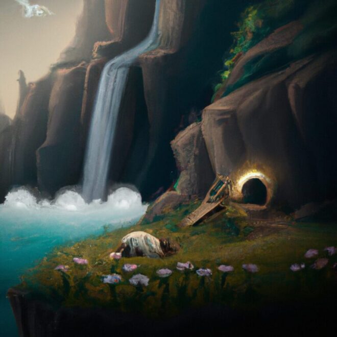 Imagem de capa do post Sonhar com poço fundo: o que significa? com um desenho digital