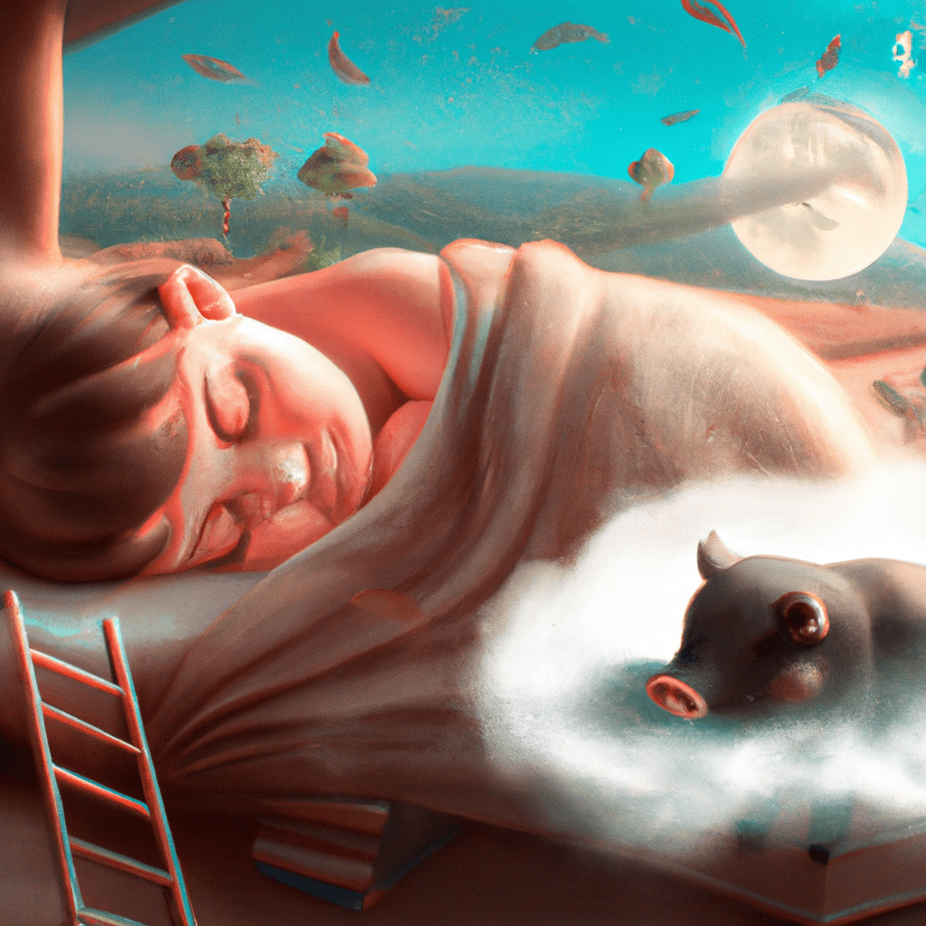 Imagem de capa do post "Descubra o Significado dos Sonhos com Porco Grande!" com um desenho digital