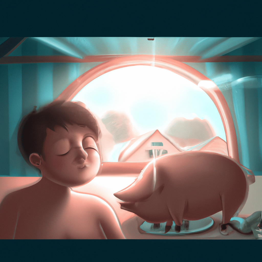 Imagem de capa do post "Sonhar com Porco Morto Aberto: Significado Revelado!" com um desenho digital