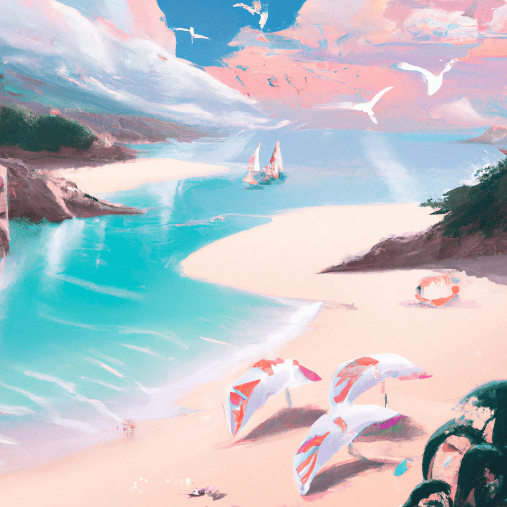 Imagem de capa do post "Descubra o Significado de Sonhar Com Praia Paradisíaca!" com um desenho digital