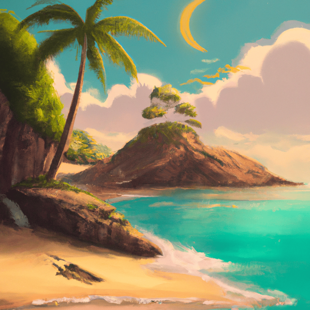 Imagem de capa do post Sonhar com Praia Paradisíaca: Descubra o Seu Significado! com um desenho digital
