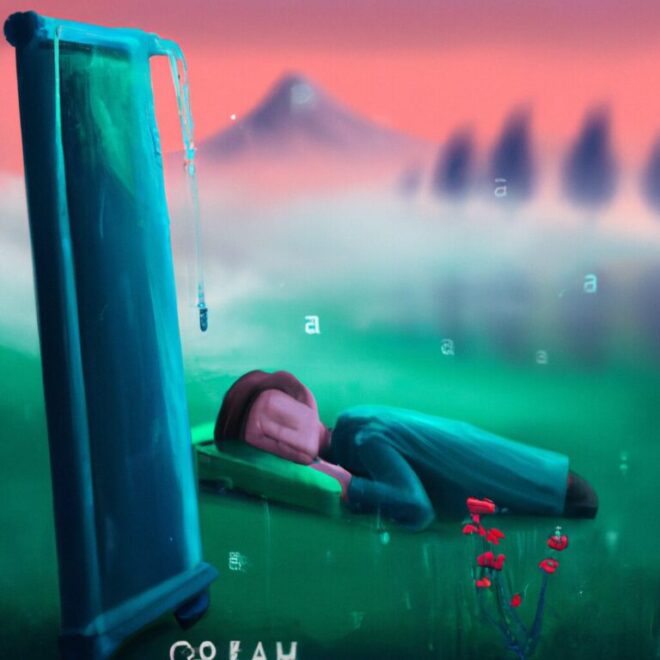 Imagem de capa do post Quando você sonha com alguém que já morreu, é normal sentir-se triste e até mesmo chorar. Veja o significado deste tipo de sonho. com um desenho digital