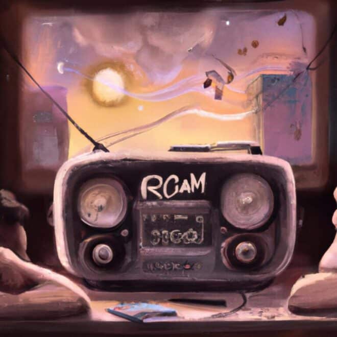 Imagem de capa do post Sonhar Com Radio: O Que Significa? com um desenho digital
