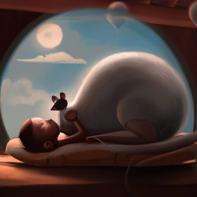 Imagem de capa do post Sonhar Com Rato Gigante: O Que Significa? com um desenho digital