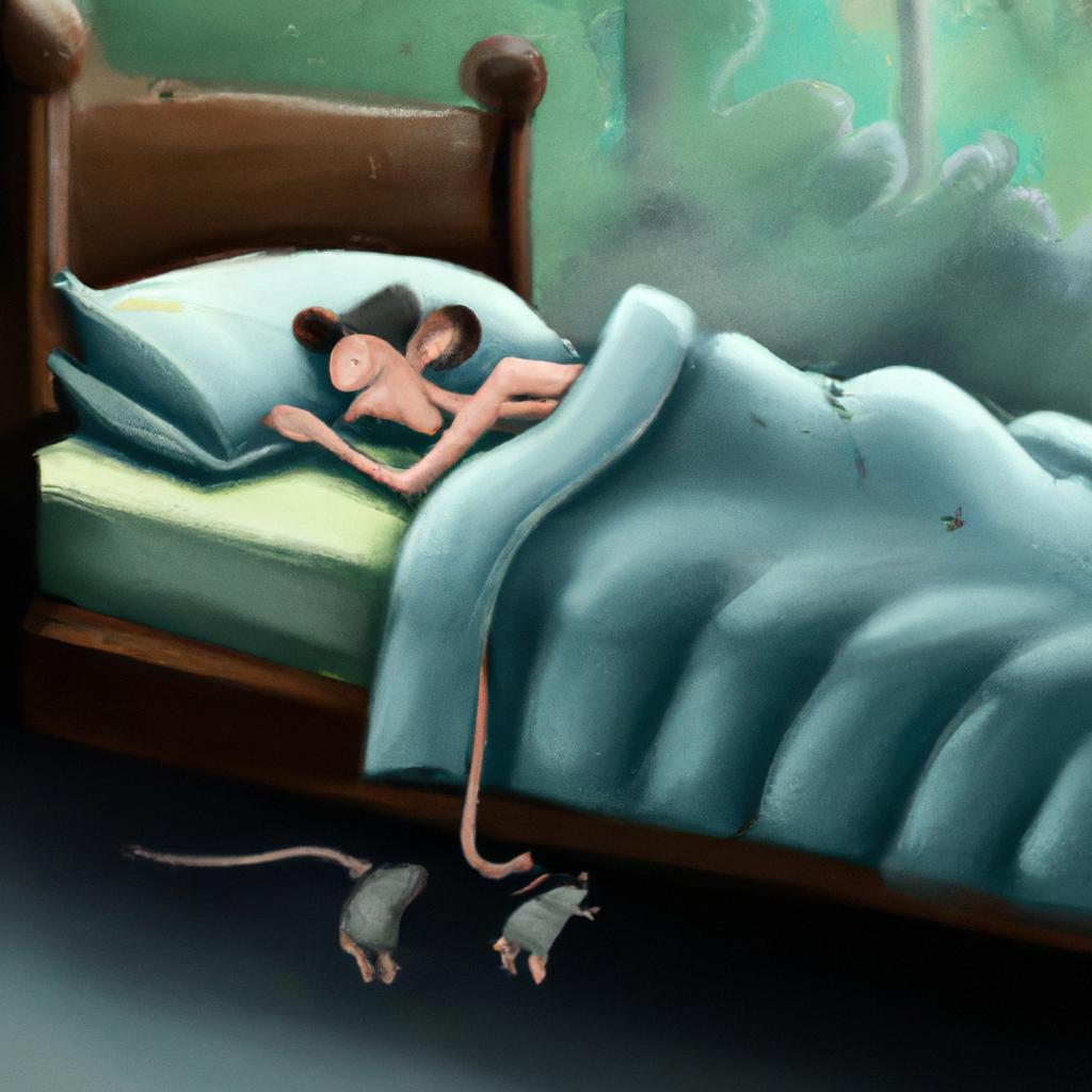 Imagem de capa do post "Sonhar com Rato na Cama: Descubra o Significado dos Sonhos!" com um desenho digital
