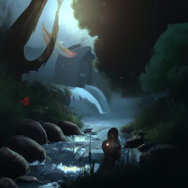 Imagem de capa do post Sonhar com Rio, Água e Corrente: O que Significa? com um desenho digital
