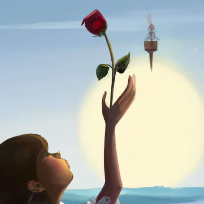 Imagem de capa do post 5 fatos surpreendentes que você precisa saber sobre o significado de sonhar com roseira com um desenho digital
