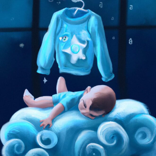 Imagem de capa do post As 10 maiores interpretações de sonhar com roupa de bebê azul com um desenho digital