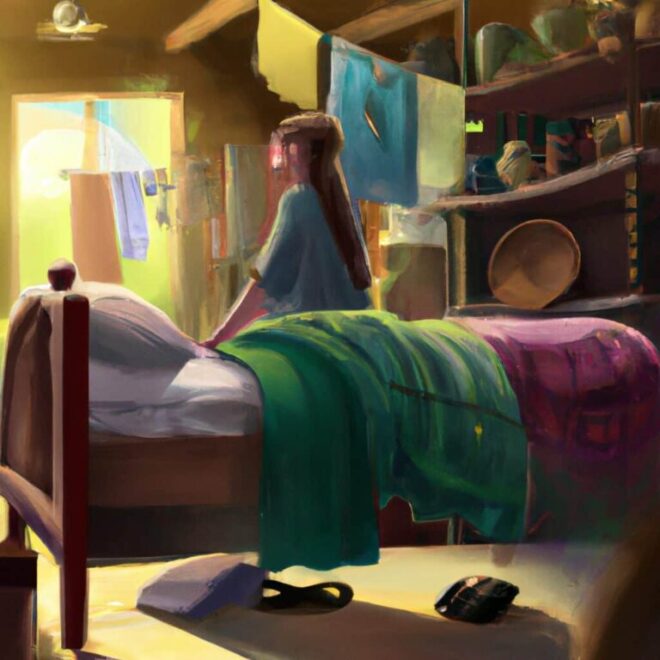 Imagem de capa do post O Que Significa Sonhar Com Roupa De Cama? com um desenho digital