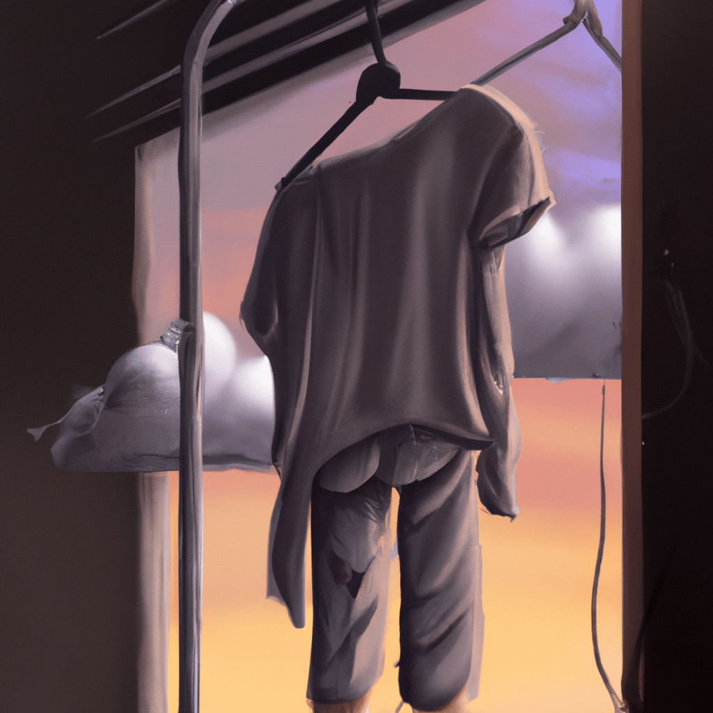 Imagem de capa do post "Descubra o Significado de Sonhar com Roupa no Cabide!" com um desenho digital