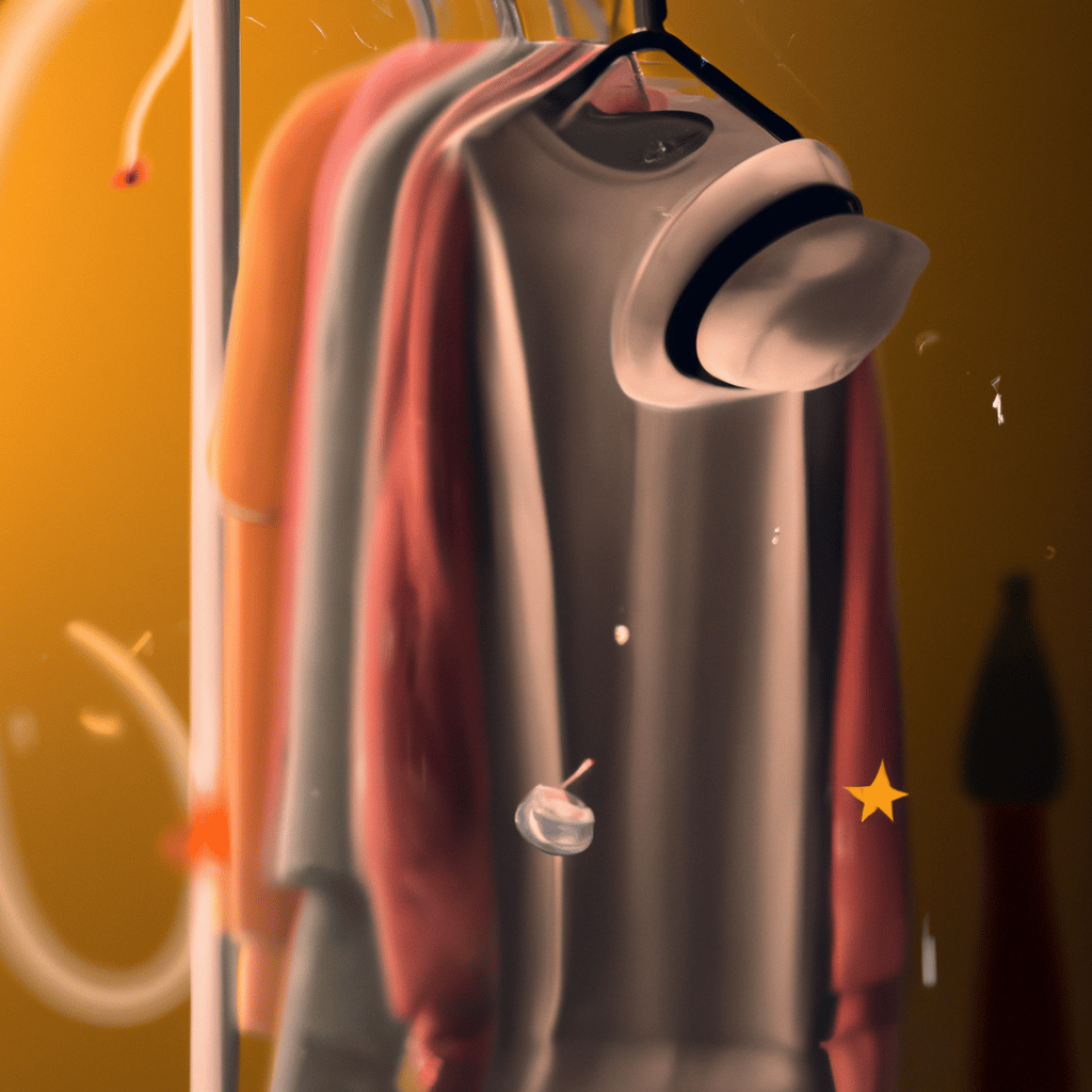 Imagem de capa do post "Descubra o Significado de Sonhar com Roupa no Cabide!" com um desenho digital