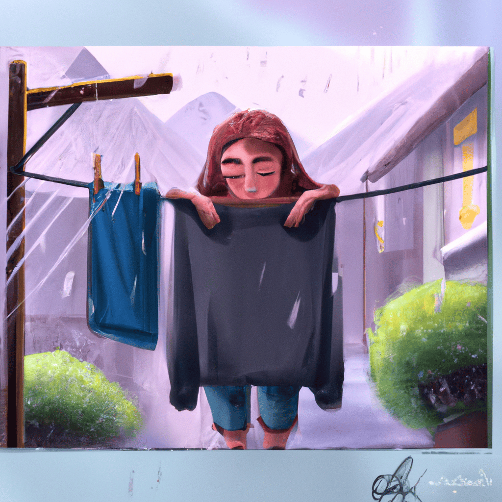 Imagem de capa do post "Descubra o Significado de Sonhar com Roupa no Varal e Chuva!" com um desenho digital