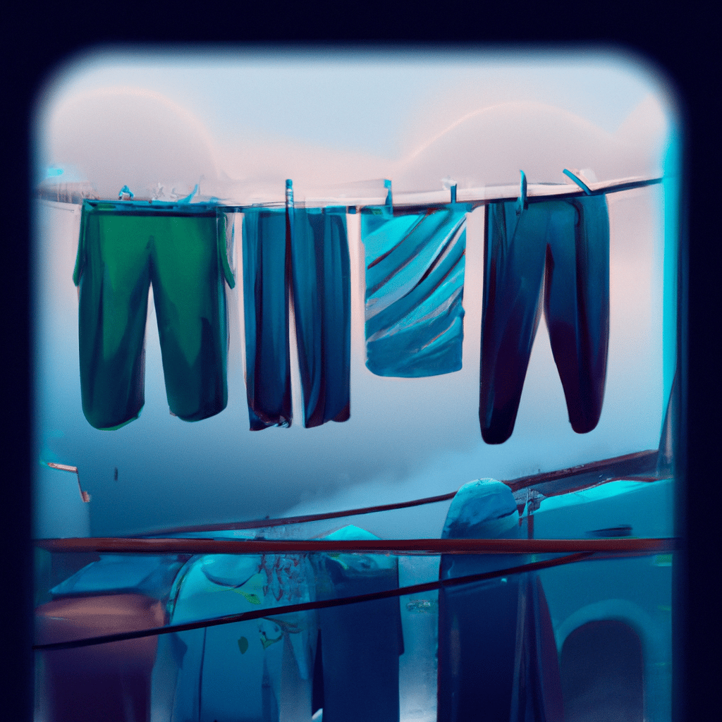 Imagem de capa do post "Sonhar com Roupas Penduradas no Varal: Descubra o Significado!" com um desenho digital