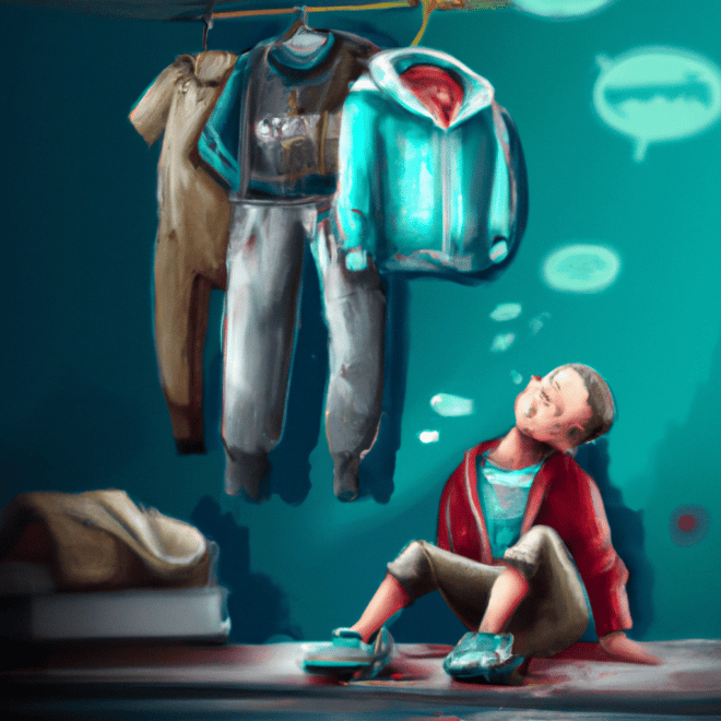 Imagem de capa do post interpretation of dreams: what does it mean to dream of clothes? com um desenho digital