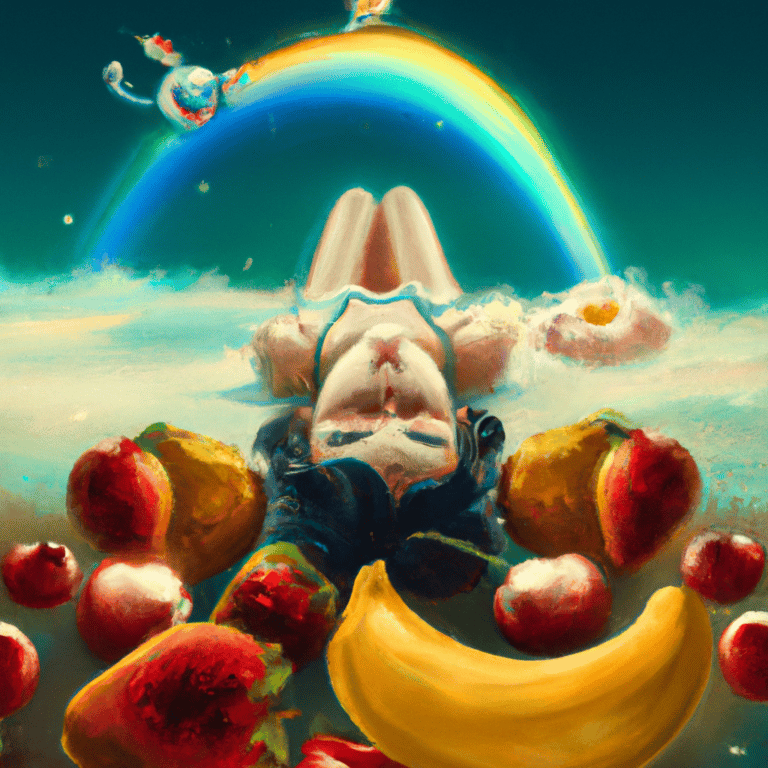 Imagem de capa do post Sonhar com salada de frutas: o que significa? com um desenho digital