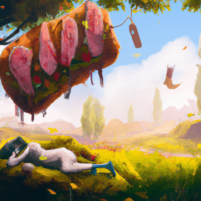 Imagem de capa do post Muito se fala em interpretação de sonhos, mas o que significa quando você sonha com salame? com um desenho digital