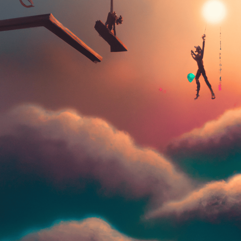 Imagem de capa do post Como Interprete seus Sonhos em que Você Está Fazendo um Salto? com um desenho digital