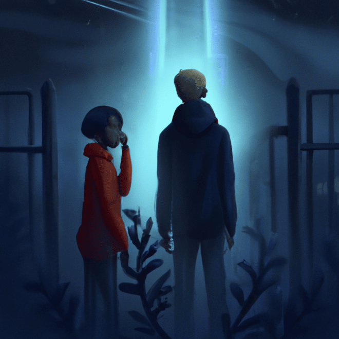 Imagem de capa do post O que significa sonhar com uma pessoa de preto? com um desenho digital