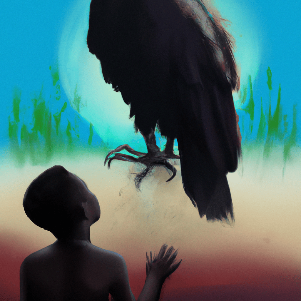 Imagem de capa do post "O que Significa Sonhar com Urubu Vivo? Descubra Agora!" com um desenho digital