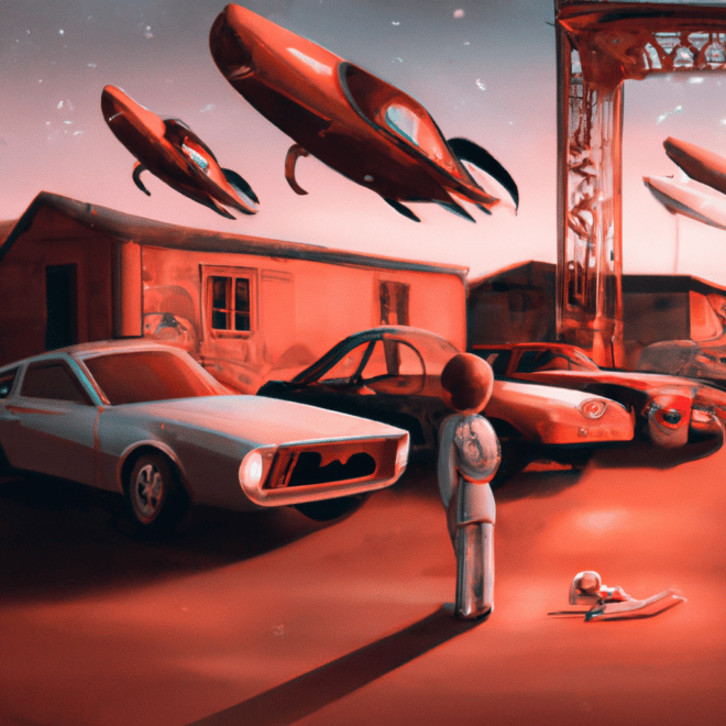Imagem de capa do post O que significa sonhar com vários carros? com um desenho digital