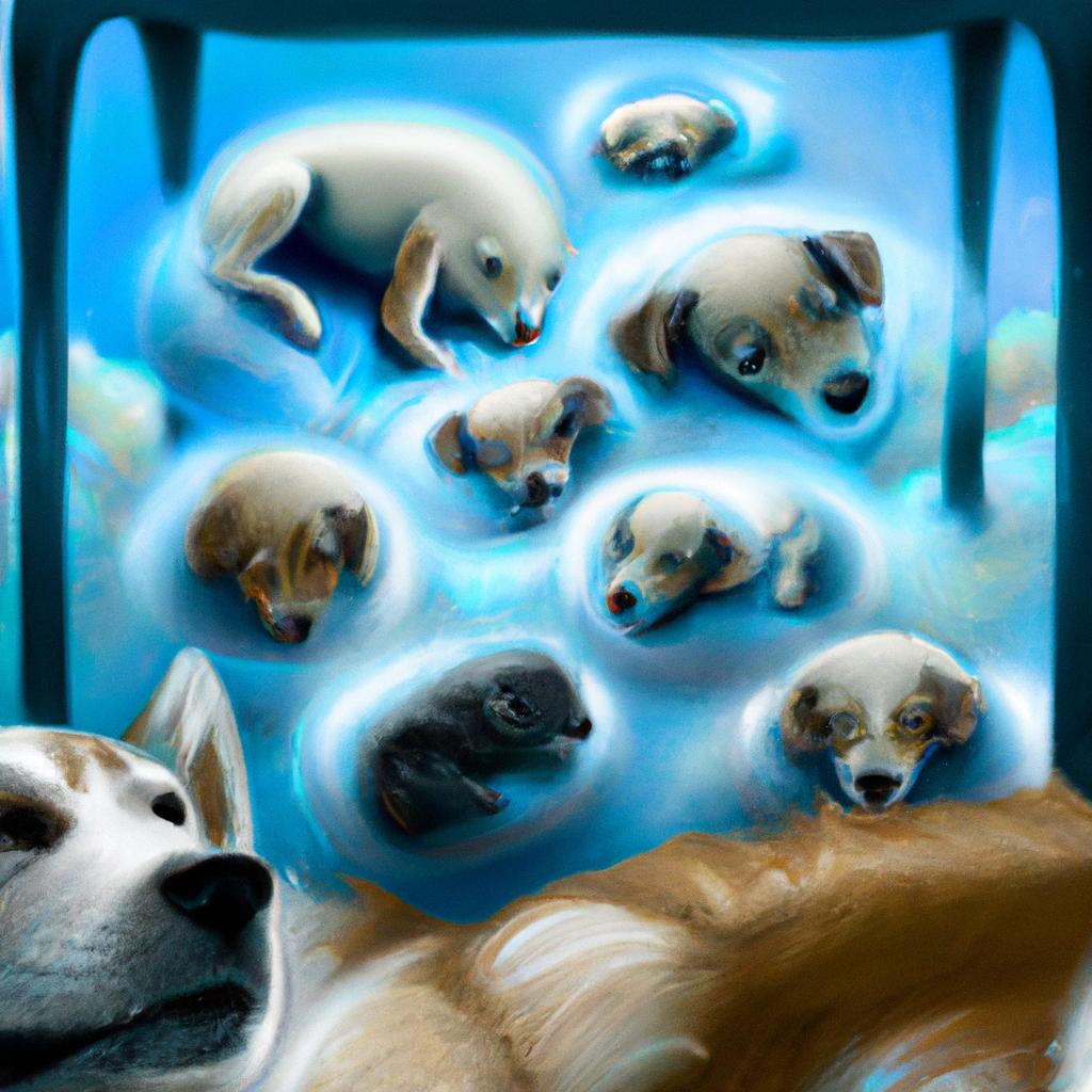 Imagem de capa do post "Descubra o Significado de Sonhar com Vários Filhotes de Cachorro!" com um desenho digital