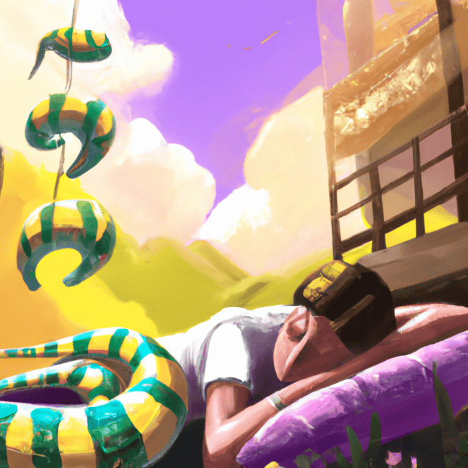Imagem de capa do post Sonhar com Várias Cobras: Entenda o Significado! com um desenho digital