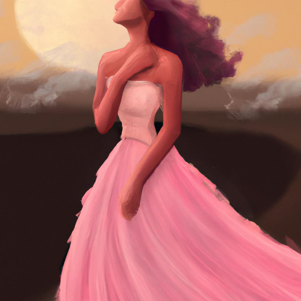 Imagem de capa do post "Sonhar com Vestido Cor de Rosa: Descubra o Seu Significado!" com um desenho digital