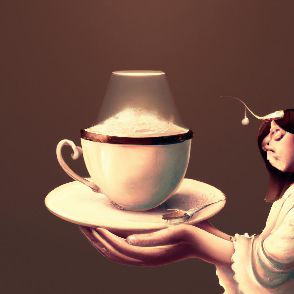 Imagem de capa do post "Descubra o que Significa Sonhar com Xicara de Porcelana!" com um desenho digital