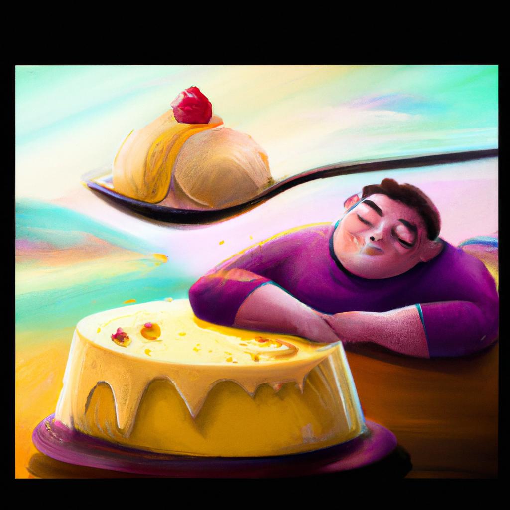 Imagem de capa do post "Descubra o Significado de Sonhar com Pudim!" com um desenho digital