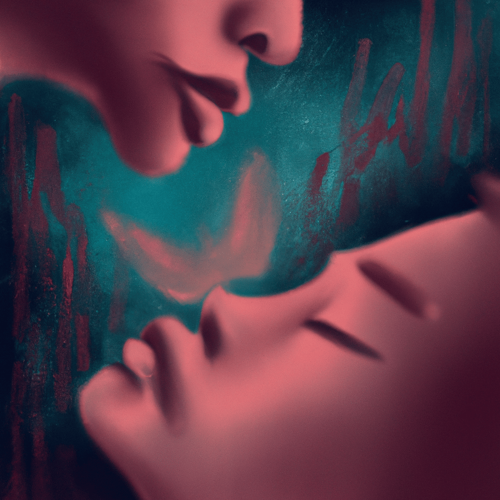 Imagem de capa do post "Descubra o Significado de Sonhar com Beijo na Boca!" com um desenho digital