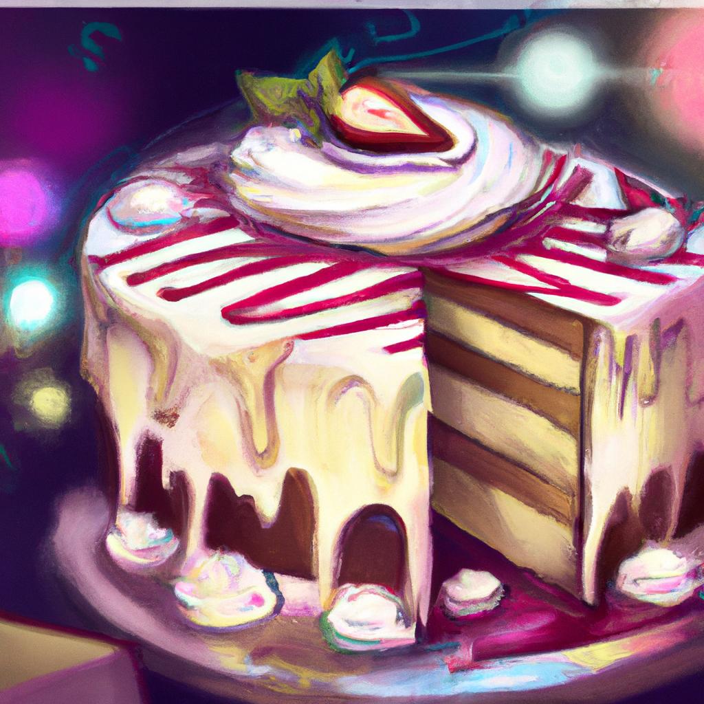 Imagem de capa do post "Descubra o Significado do Sonho com Bolo Sonho de Valsa com Chantilly!" com um desenho digital