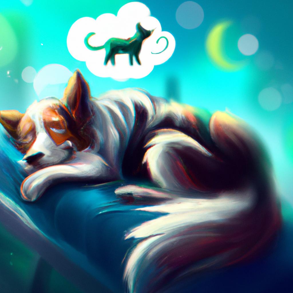 Imagem de capa do post "Cachorro Sonha com o Dono? Descubra o Significado!" com um desenho digital