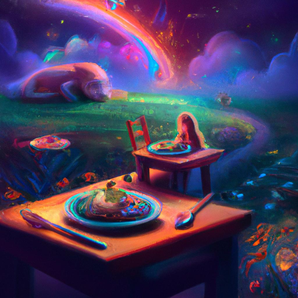Imagem de capa do post "Descubra o Significado de Comida Sonho: Revelações Surpreendentes!" com um desenho digital