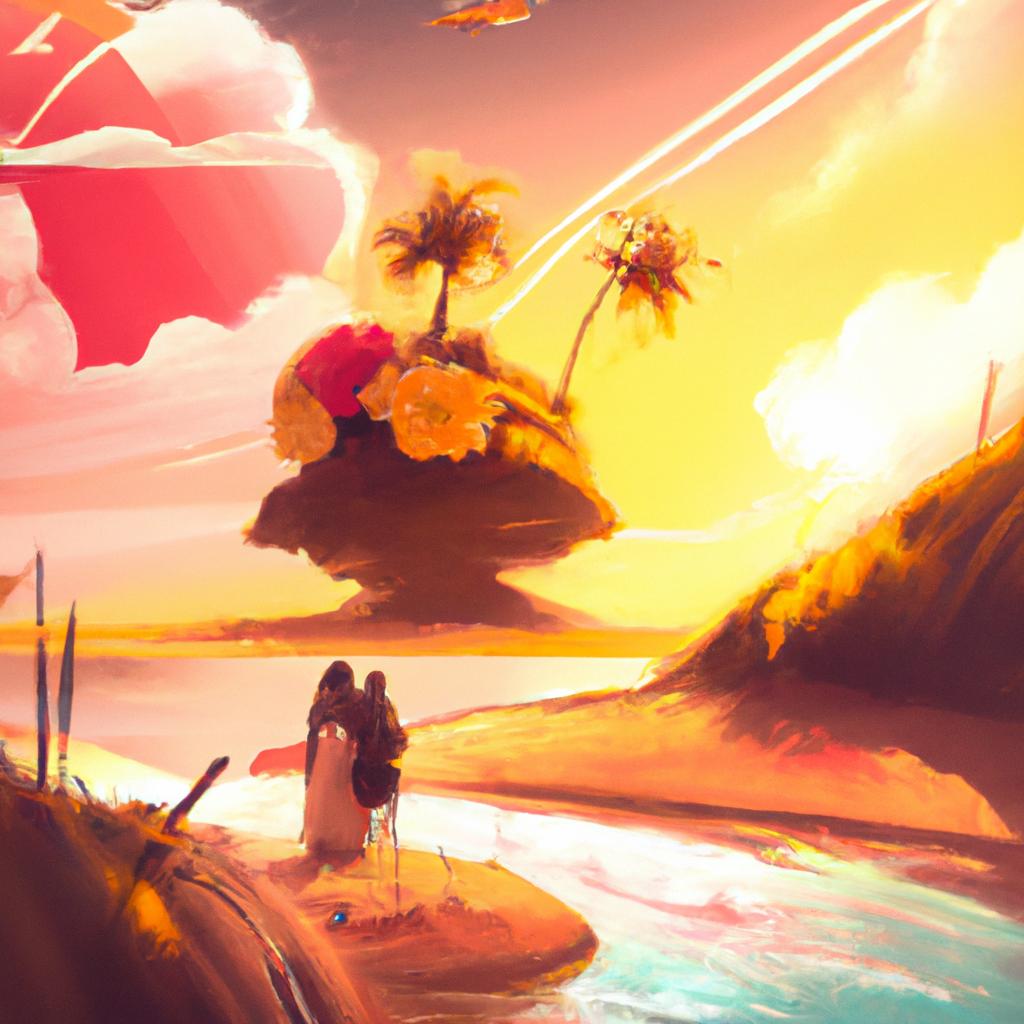 Imagem de capa do post "Sonhe com Nós dois no Paraíso: O Significado por trás dos Sonhos" com um desenho digital