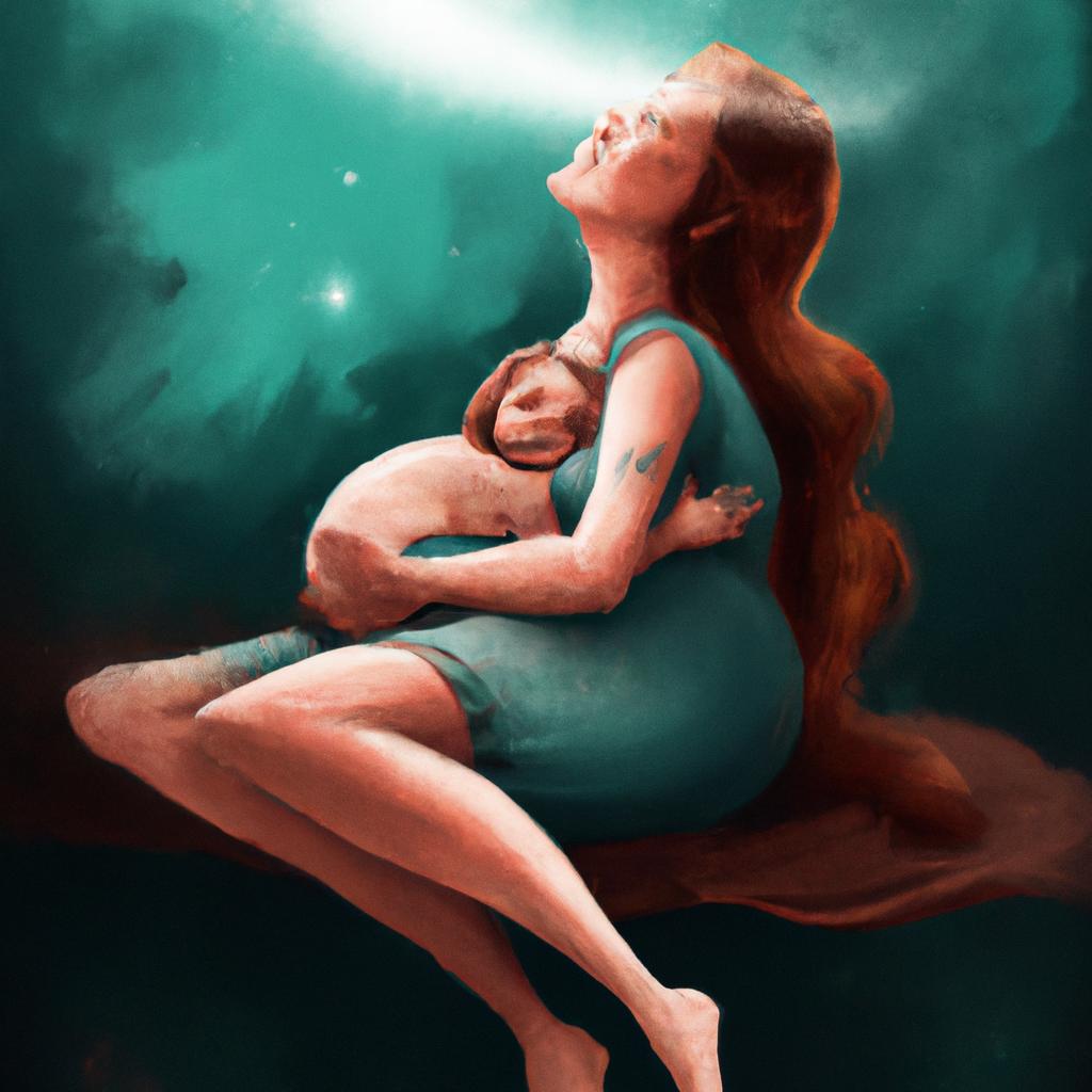 Imagem de capa do post "Estou Gravida? Descubra o Significado do Sonho com o Bebê!" com um desenho digital