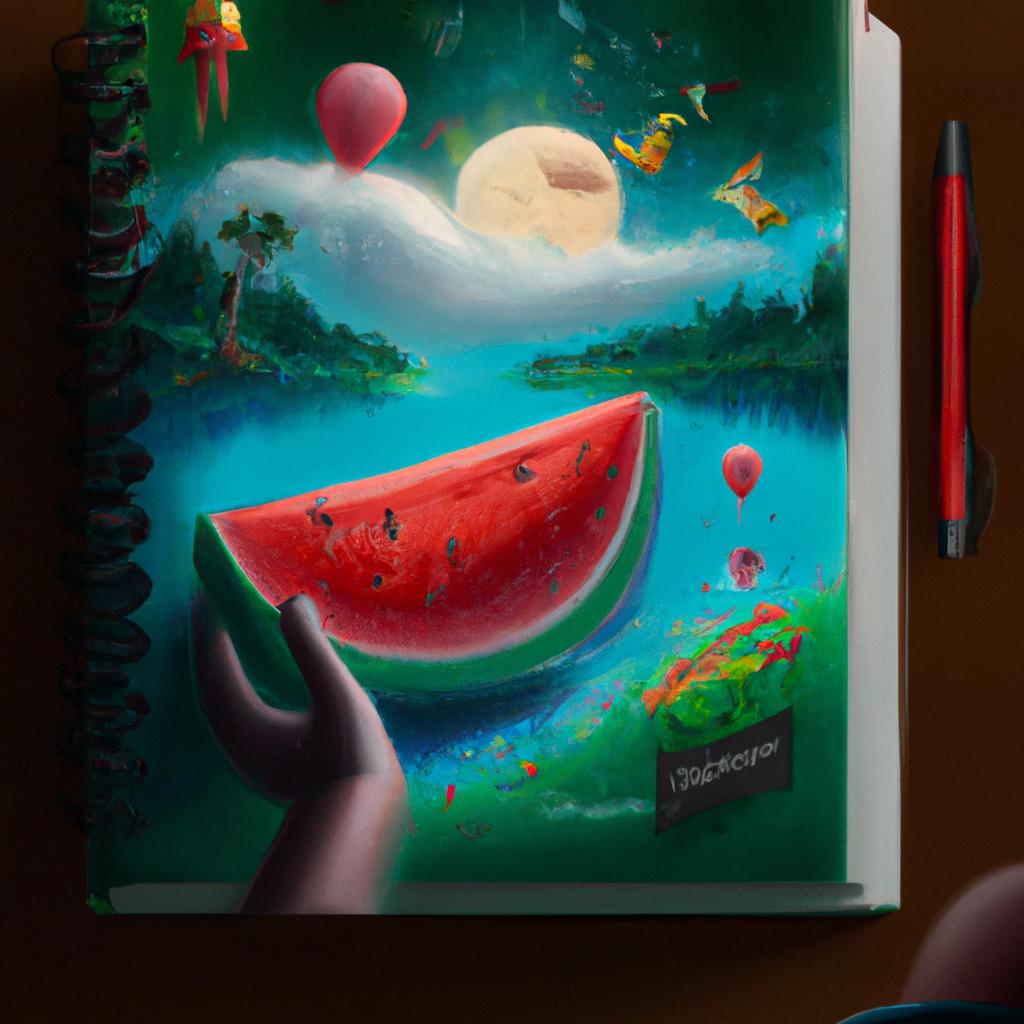 Imagem de capa do post Descubra o Significado de "Sonhar com Melancia"! com um desenho digital