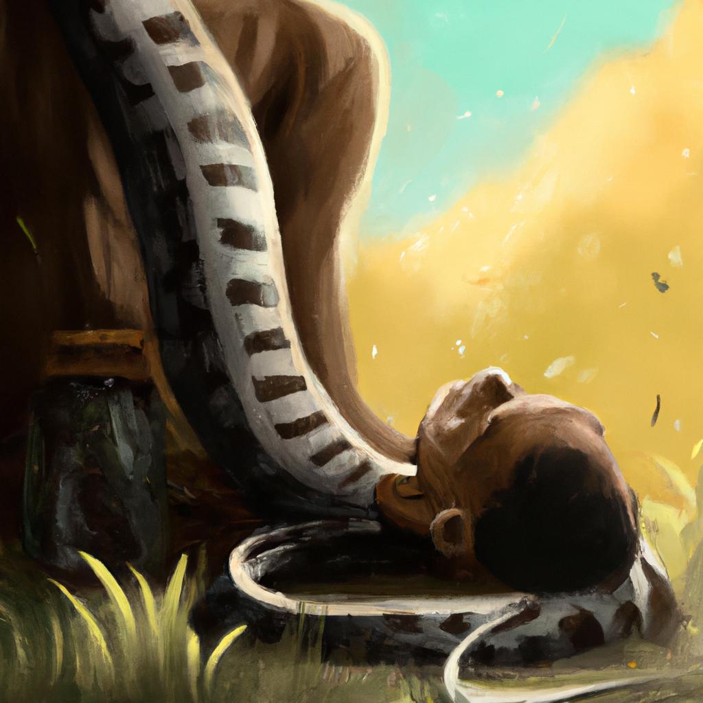 Imagem de capa do post "Descubra O Que Acontece Quando Sonha Com Cobra!" com um desenho digital